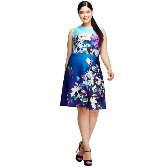 Julia Jordan Multicolor Floral Midi Dress - Picture 1 of 4